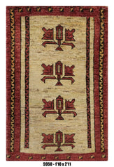 Handmade Afghan Rug — 3x4-5