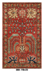 Handmade Afghan Rug — 3x4-5