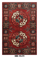 Handmade Afghan Rug — 3x4-5