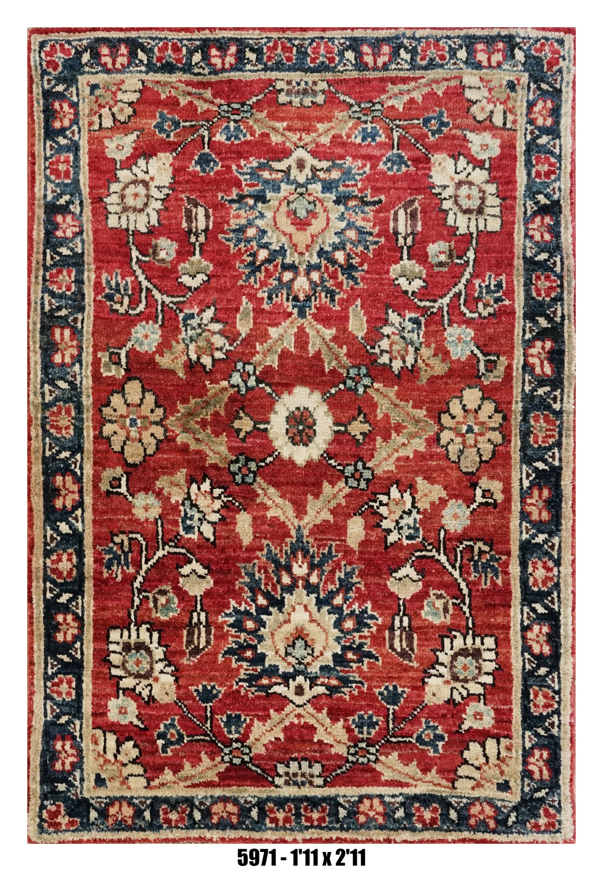 Handmade Afghan Rug — 3x4-5