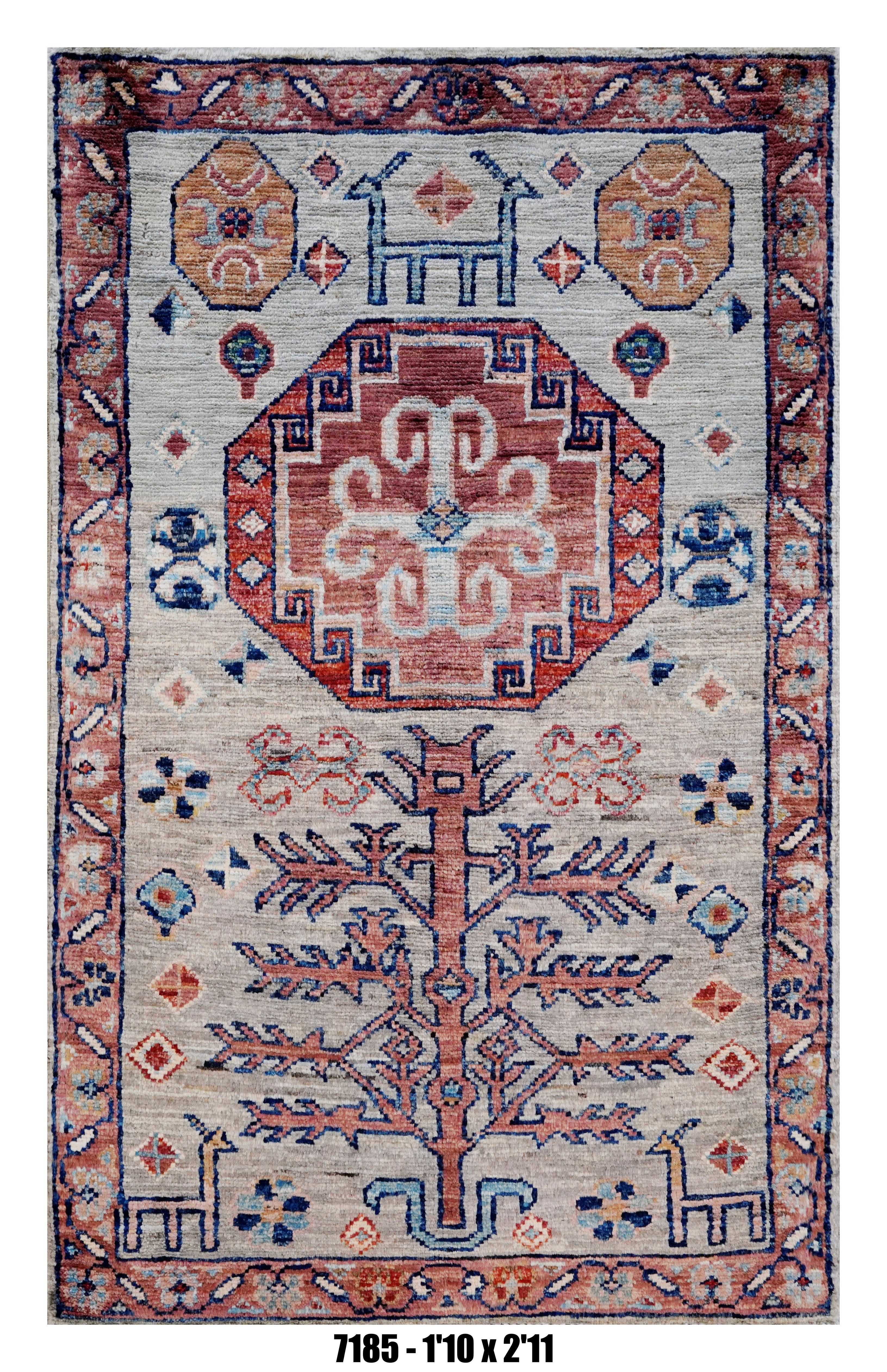 Handmade Afghan Rug — 3x4-5