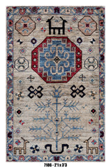 Handmade Afghan Rug — 3x4-5