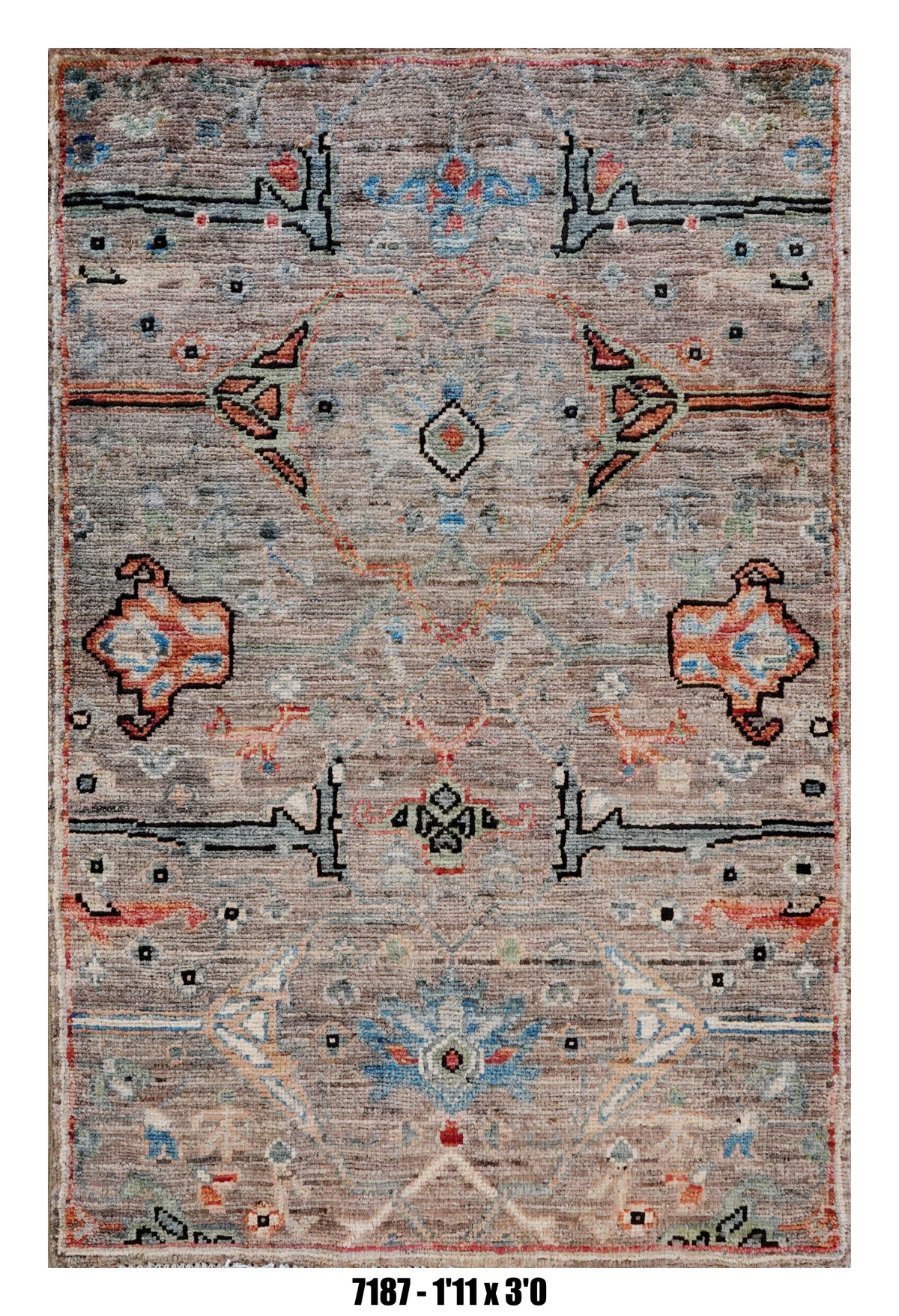 Handmade Afghan Rug — 3x4-5
