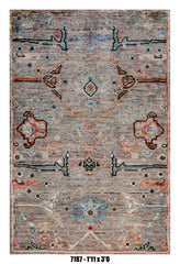 Handmade Afghan Rug — 3x4-5