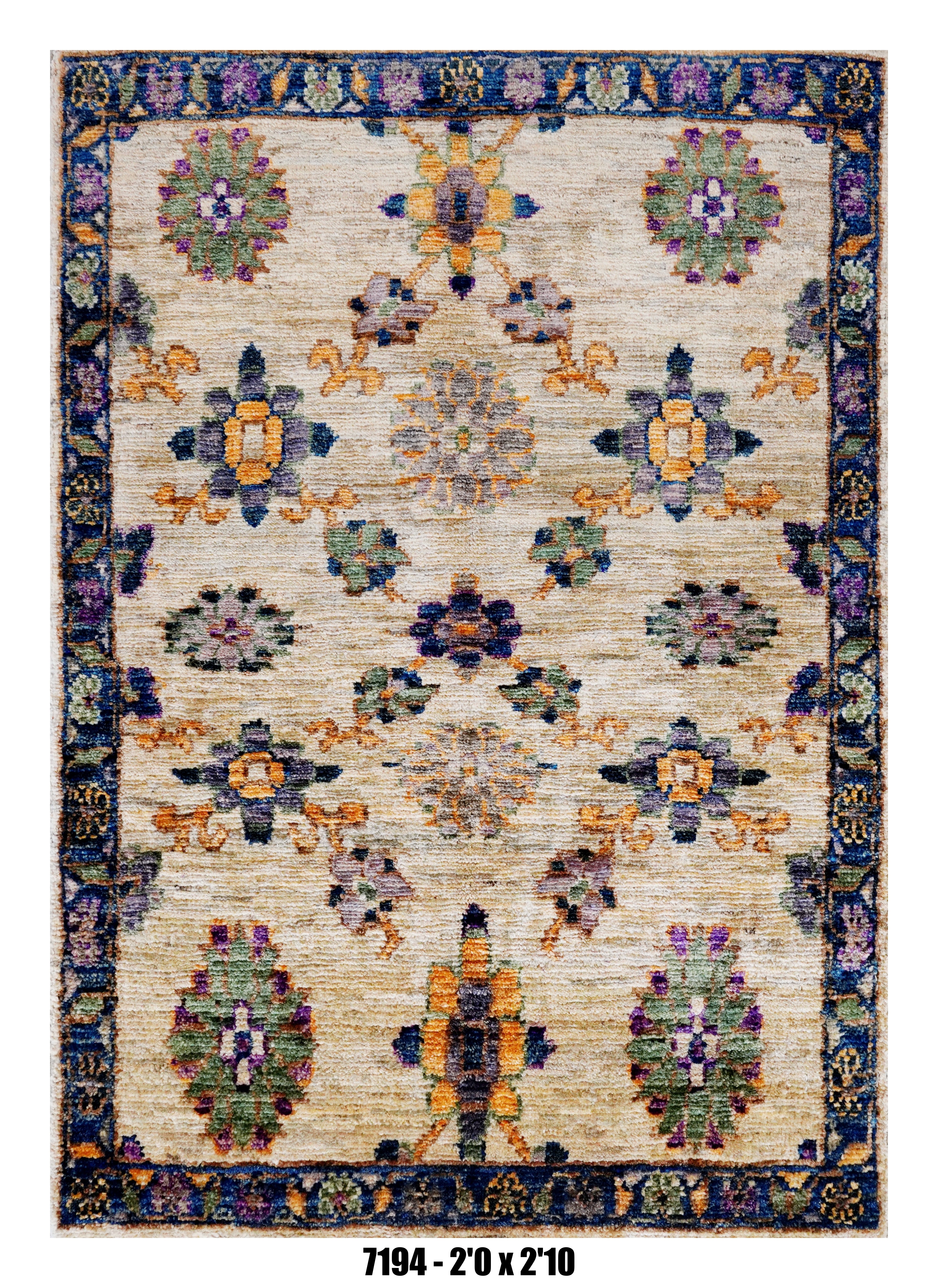 Handmade Afghan Rug — 3x4-5