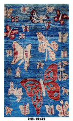Handmade Afghan Rug — 3x4-5