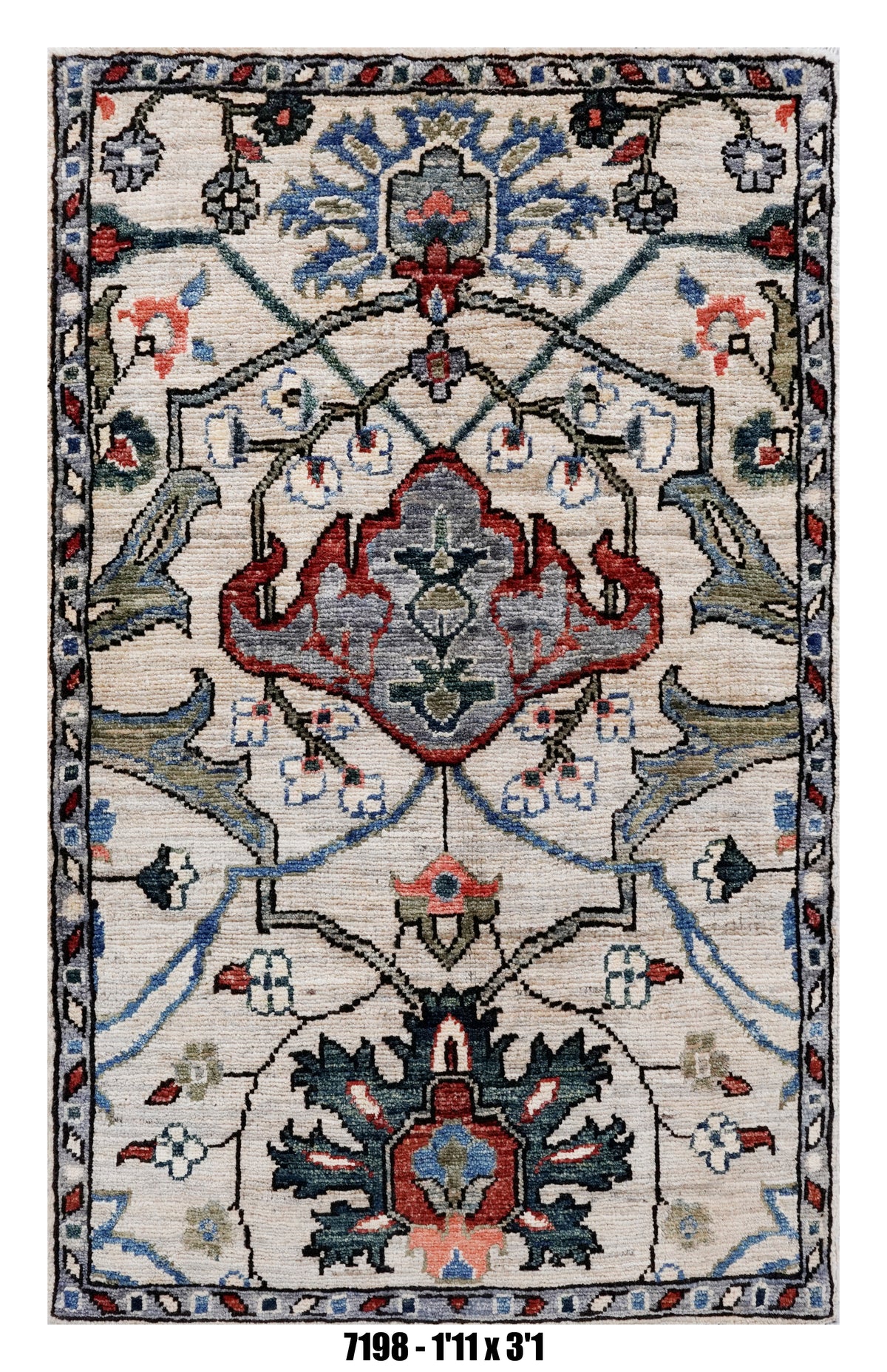 Handmade Afghan Rug — 3x4-5