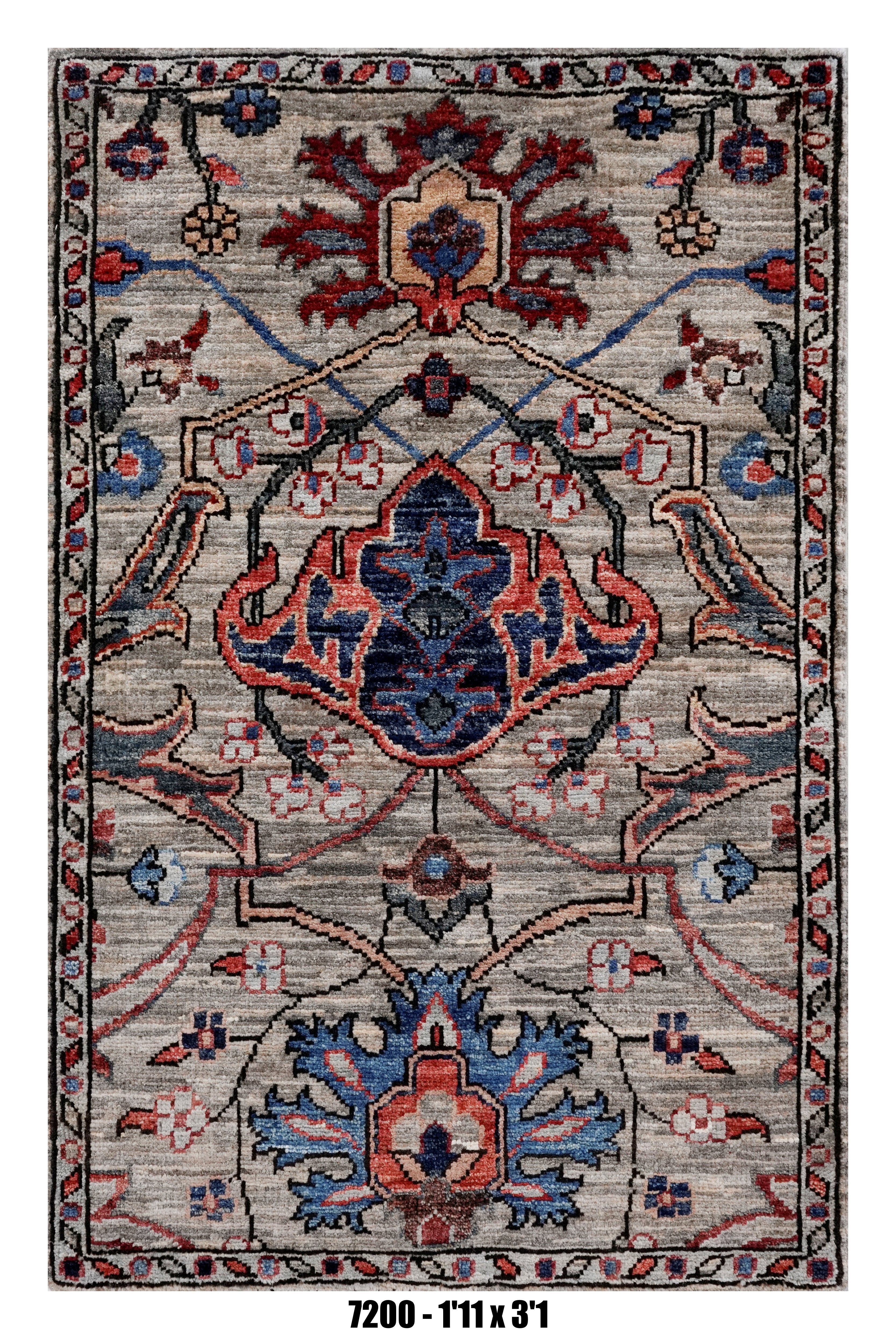 Handmade Afghan Rug — 3x4-5