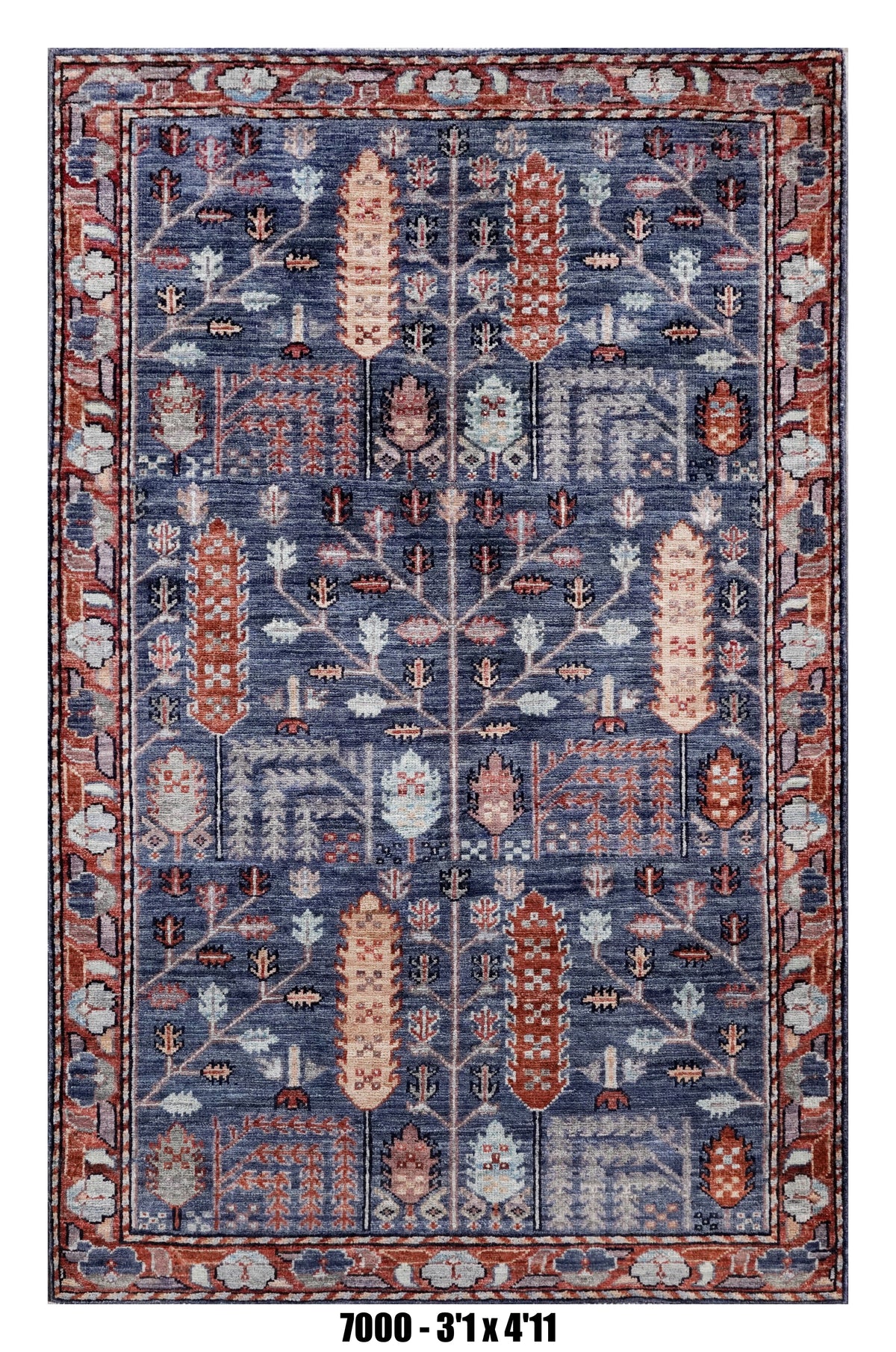 Handmade Afghan Rug — 3x4-5