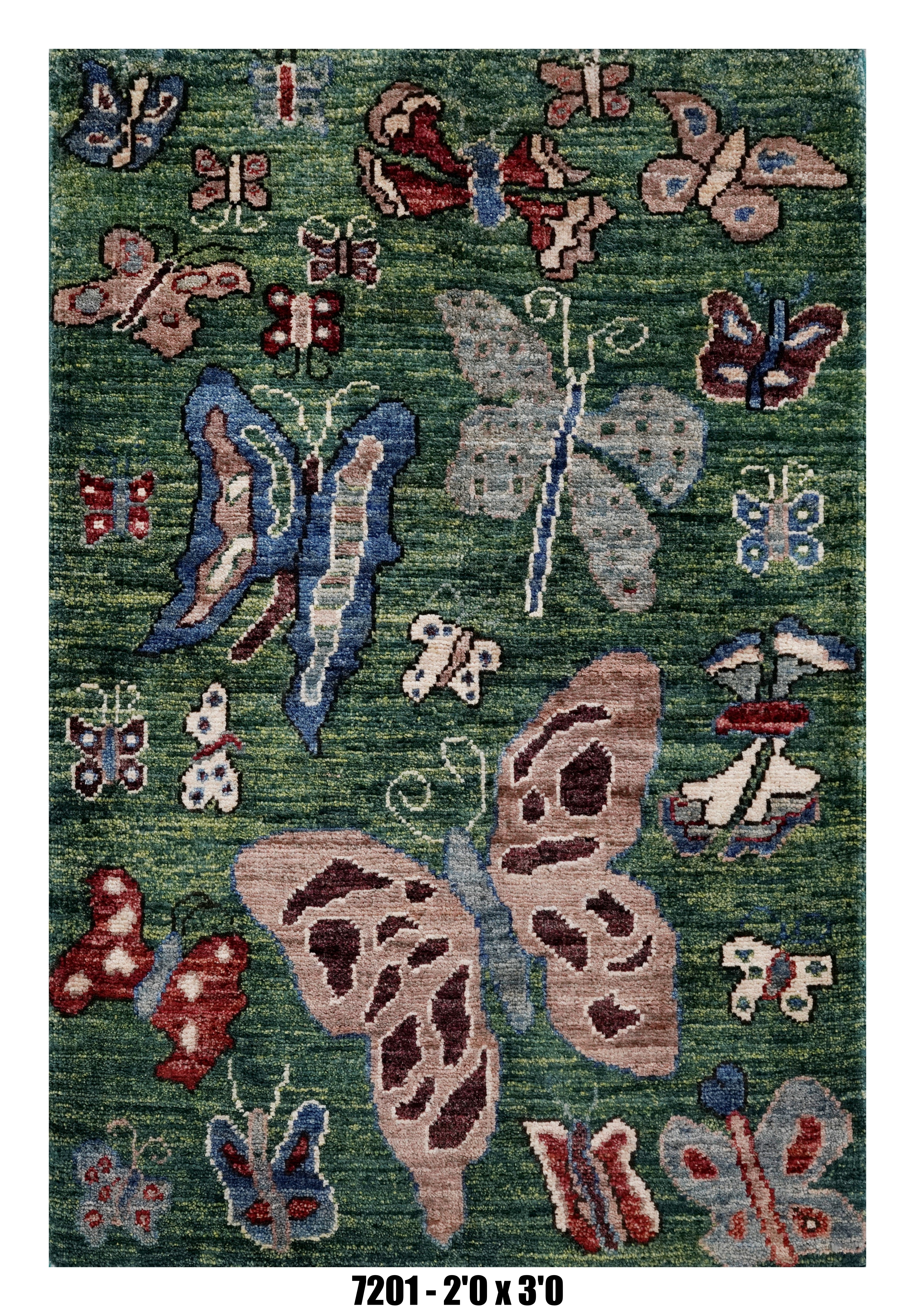 Handmade Afghan Rug — 3x4-5