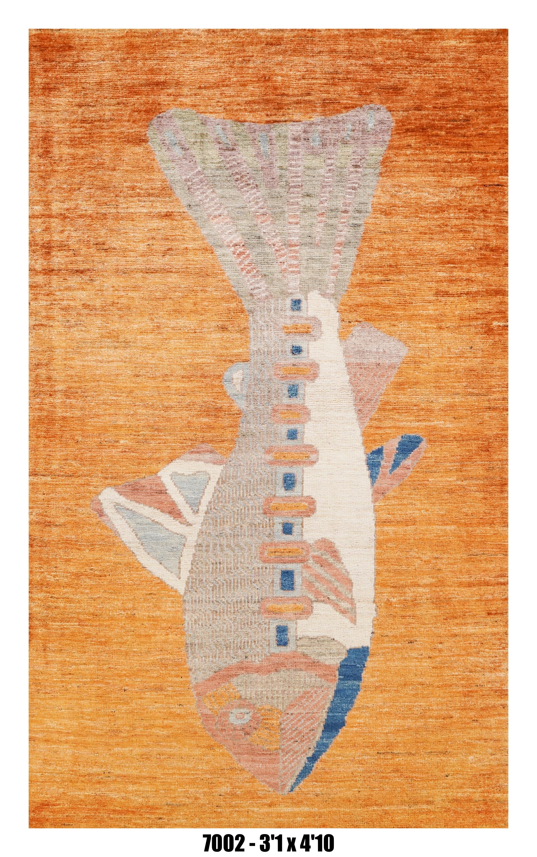 Handmade Afghan Rug — 3x4-5