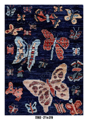 Handmade Afghan Rug — 3x4-5