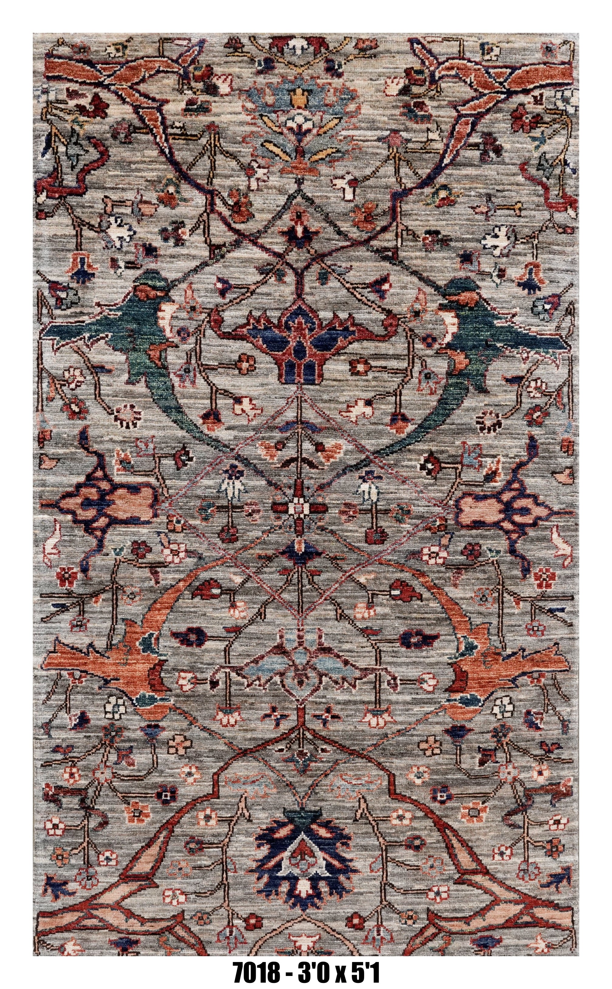 Handmade Afghan Rug — 3x4-5