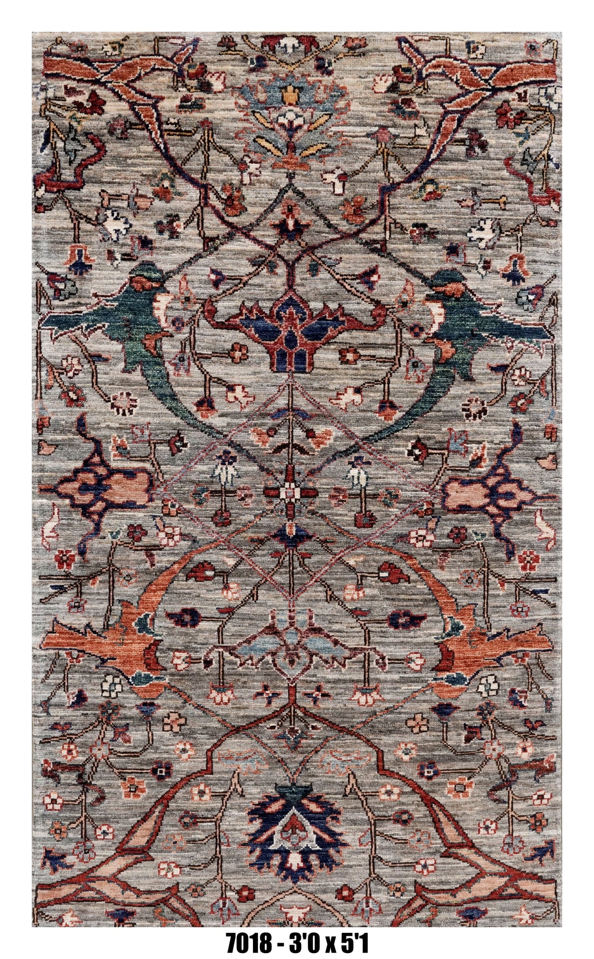 Handmade Afghan Rug — 3x4-5