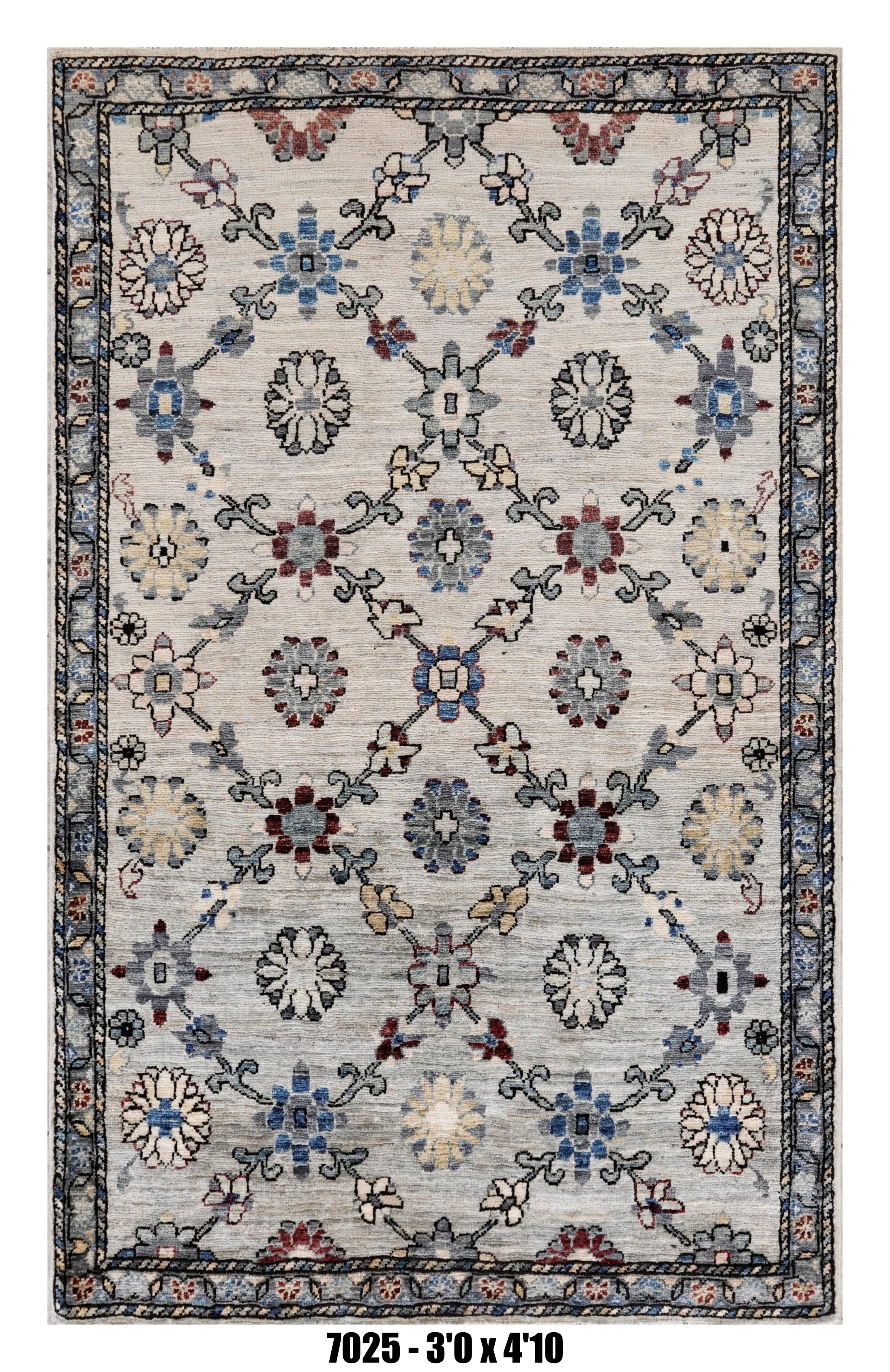 Handmade Afghan Rug — 3x4-5