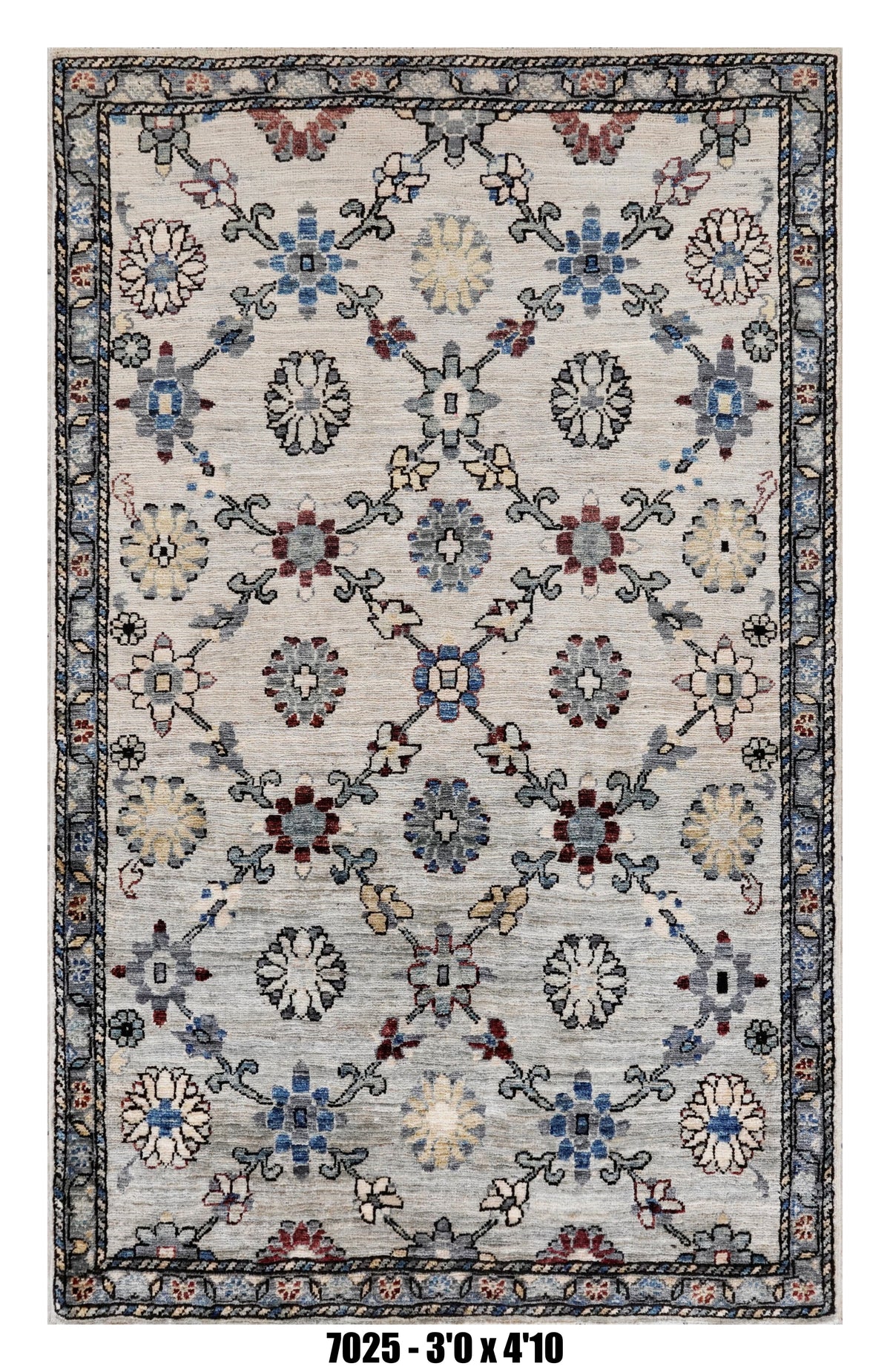 Handmade Afghan Rug — 3x4-5