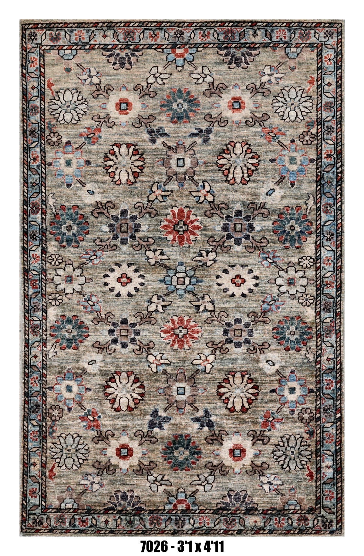 Handmade Afghan Rug — 3x4-5