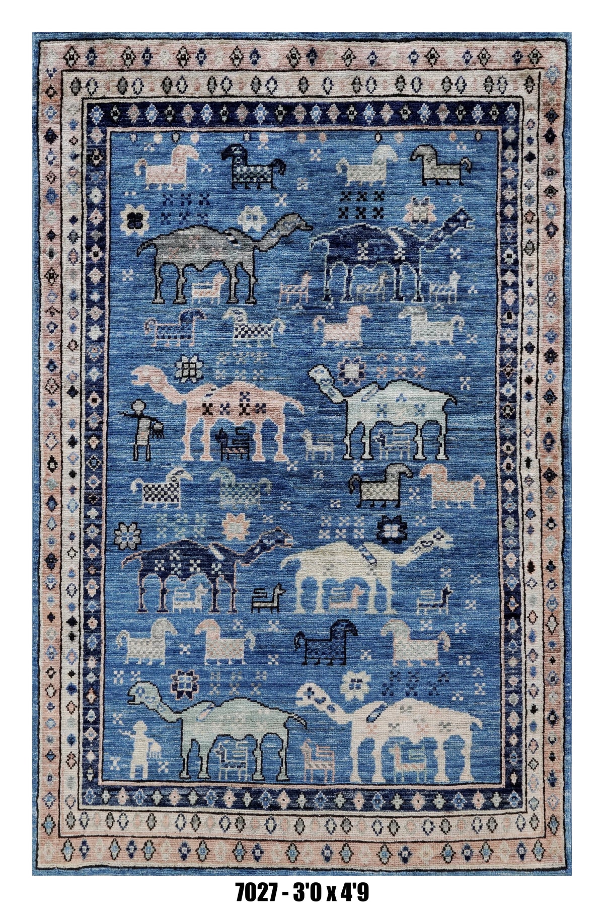 Handmade Afghan Rug — 3x4-5