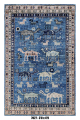 Handmade Afghan Rug — 3x4-5