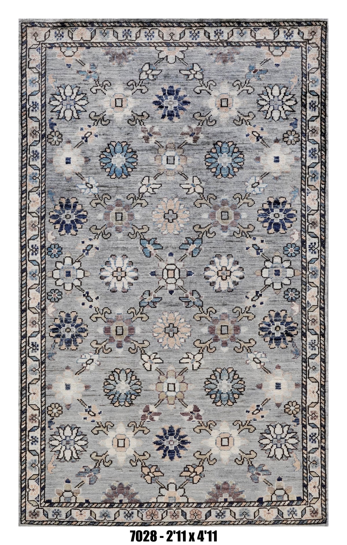 Handmade Afghan Rug — 3x4-5