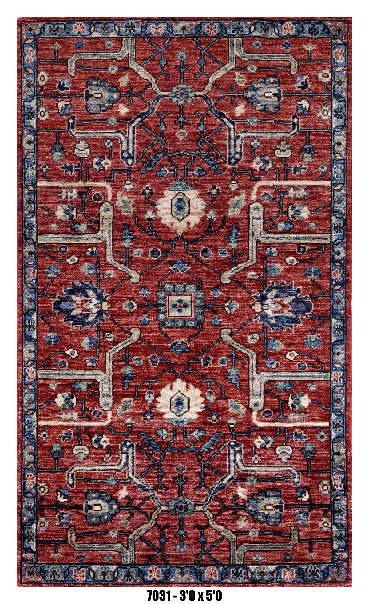 Handmade Afghan Rug — 3x4-5
