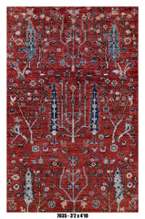 Handmade Afghan Rug — 3x4-5