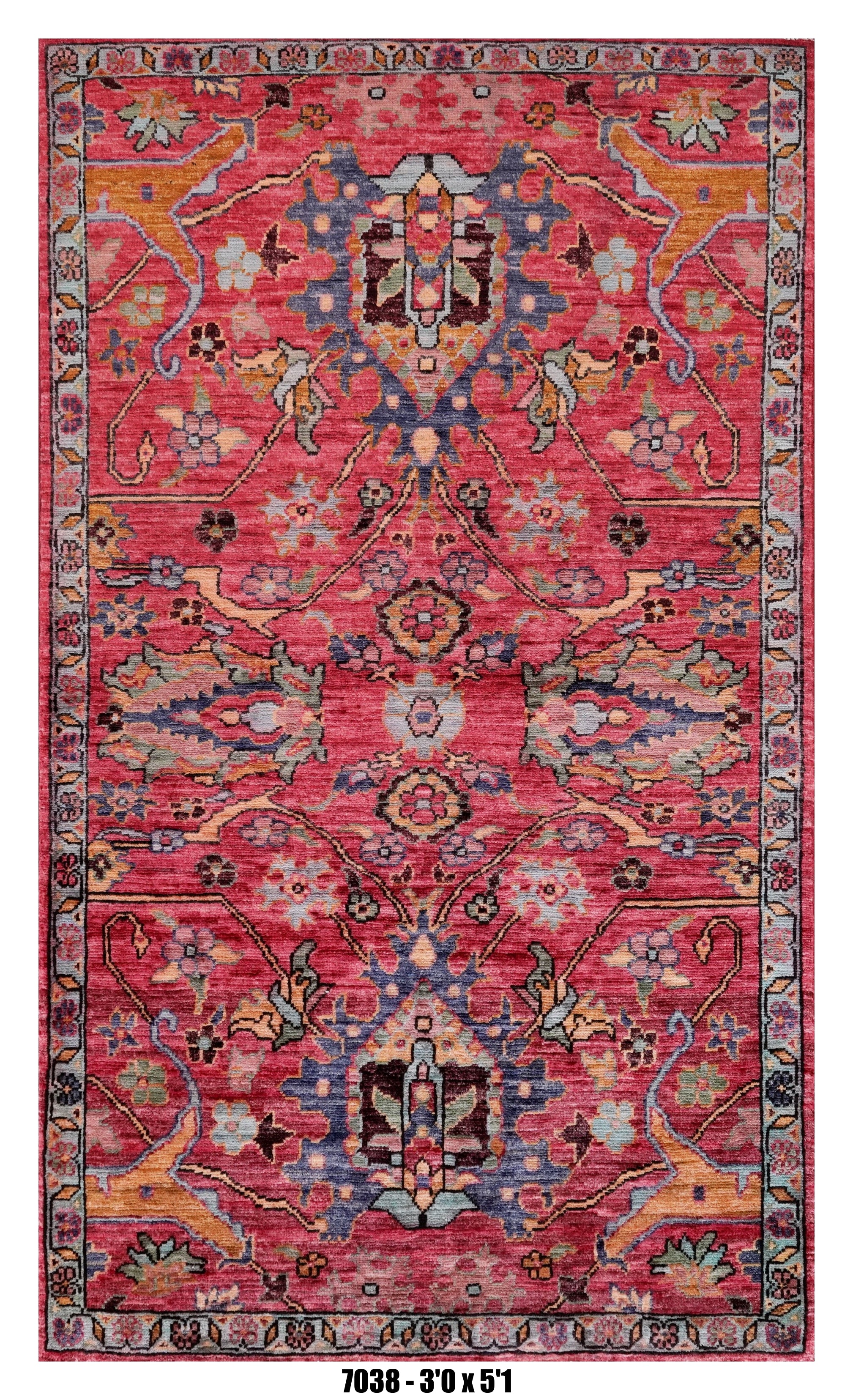 Handmade Afghan Rug — 3x4-5