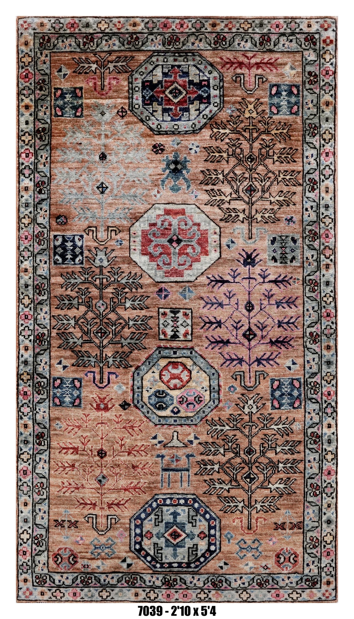 Handmade Afghan Rug — 3x4-5