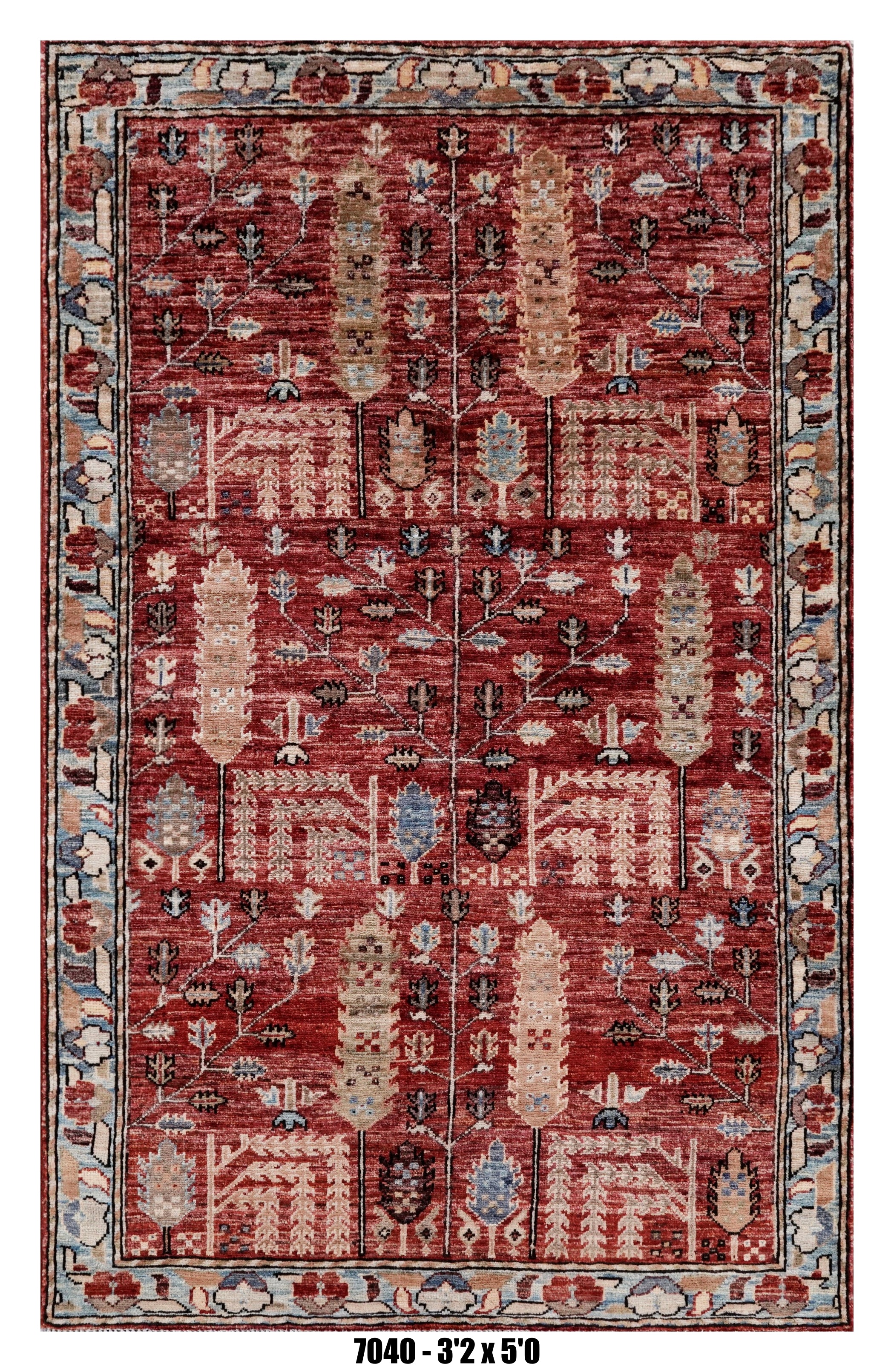 Handmade Afghan Rug — 3x4-5
