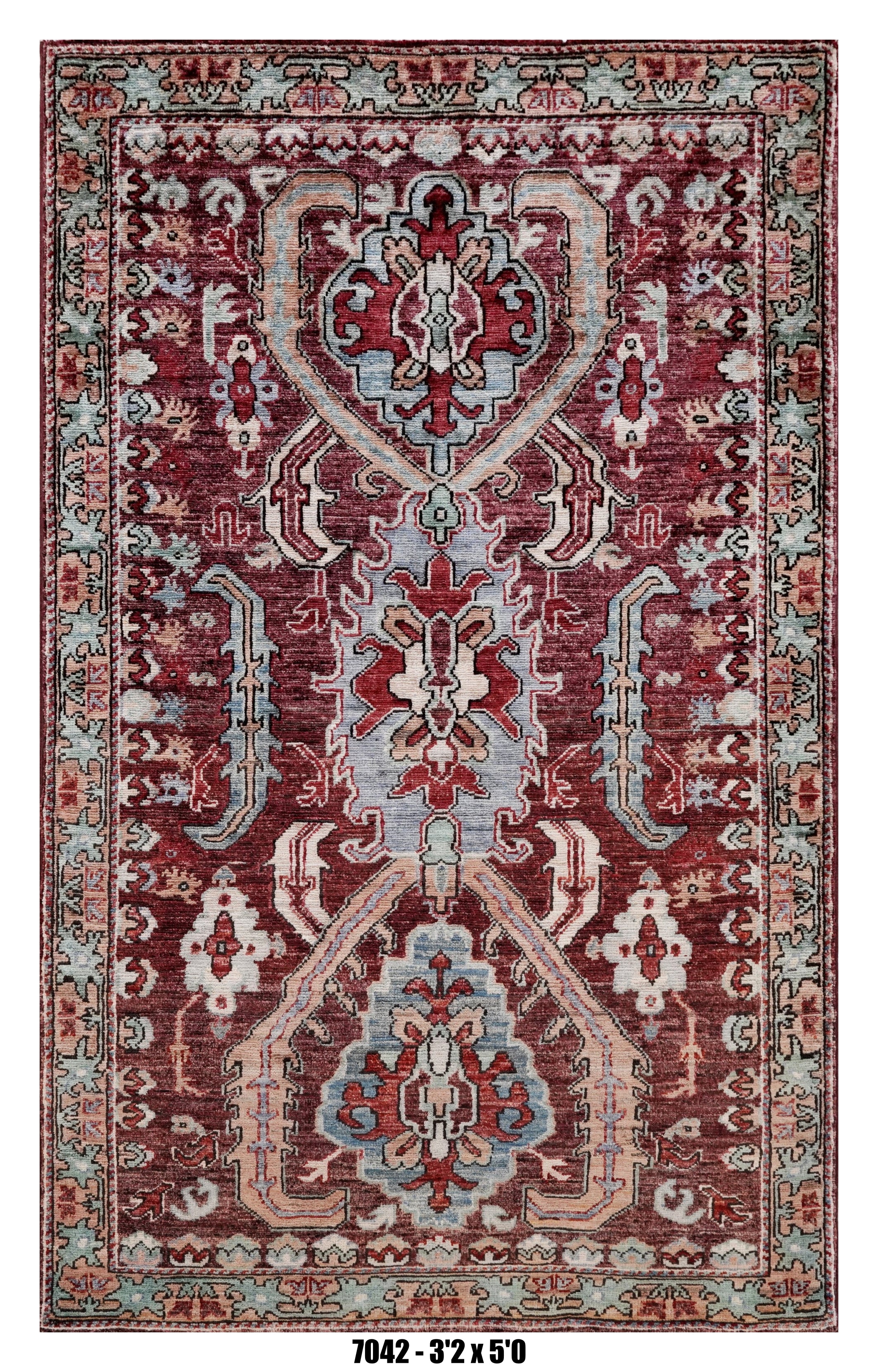 Handmade Afghan Rug — 3x4-5