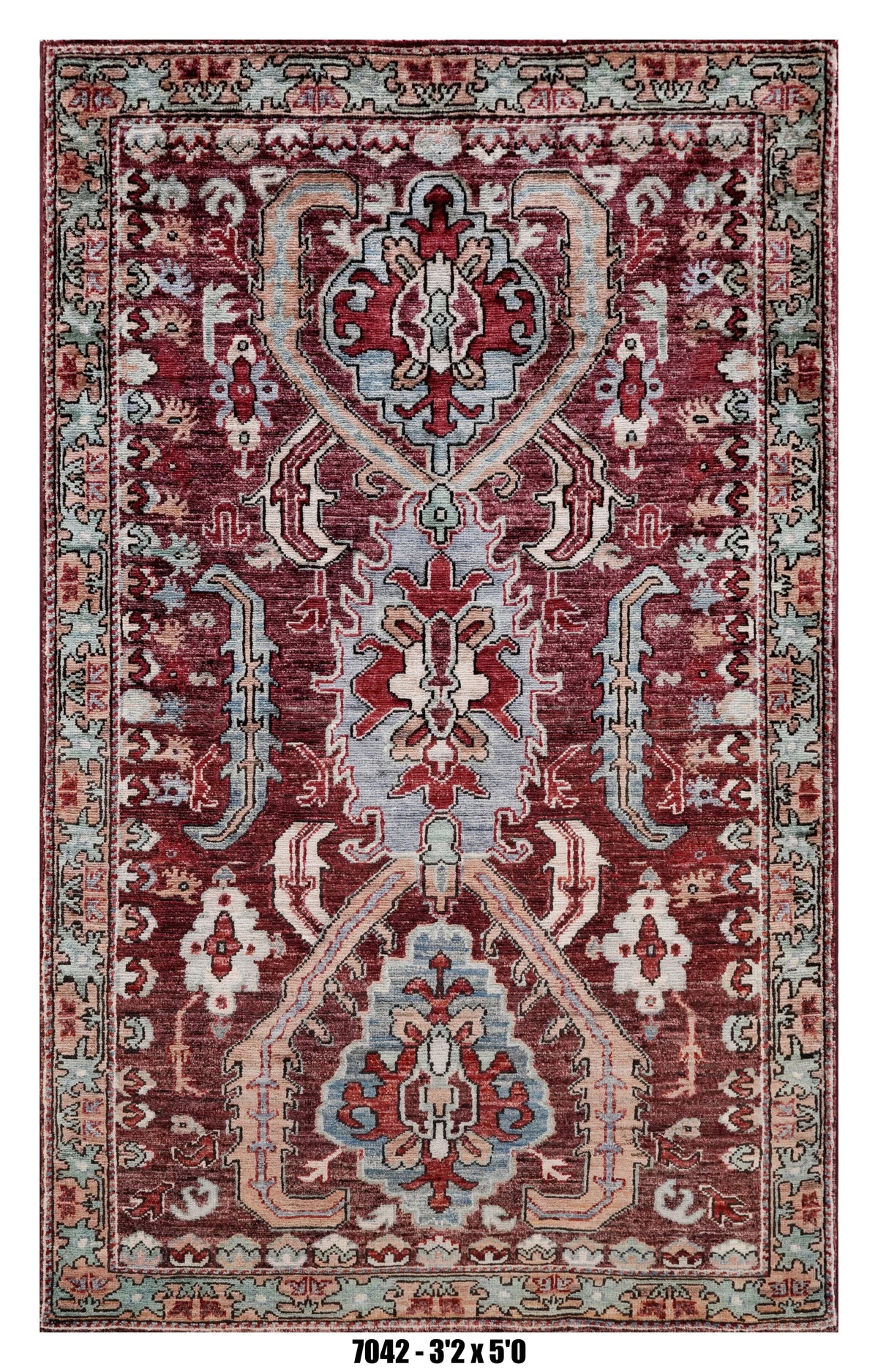 Handmade Afghan Rug — 3x4-5