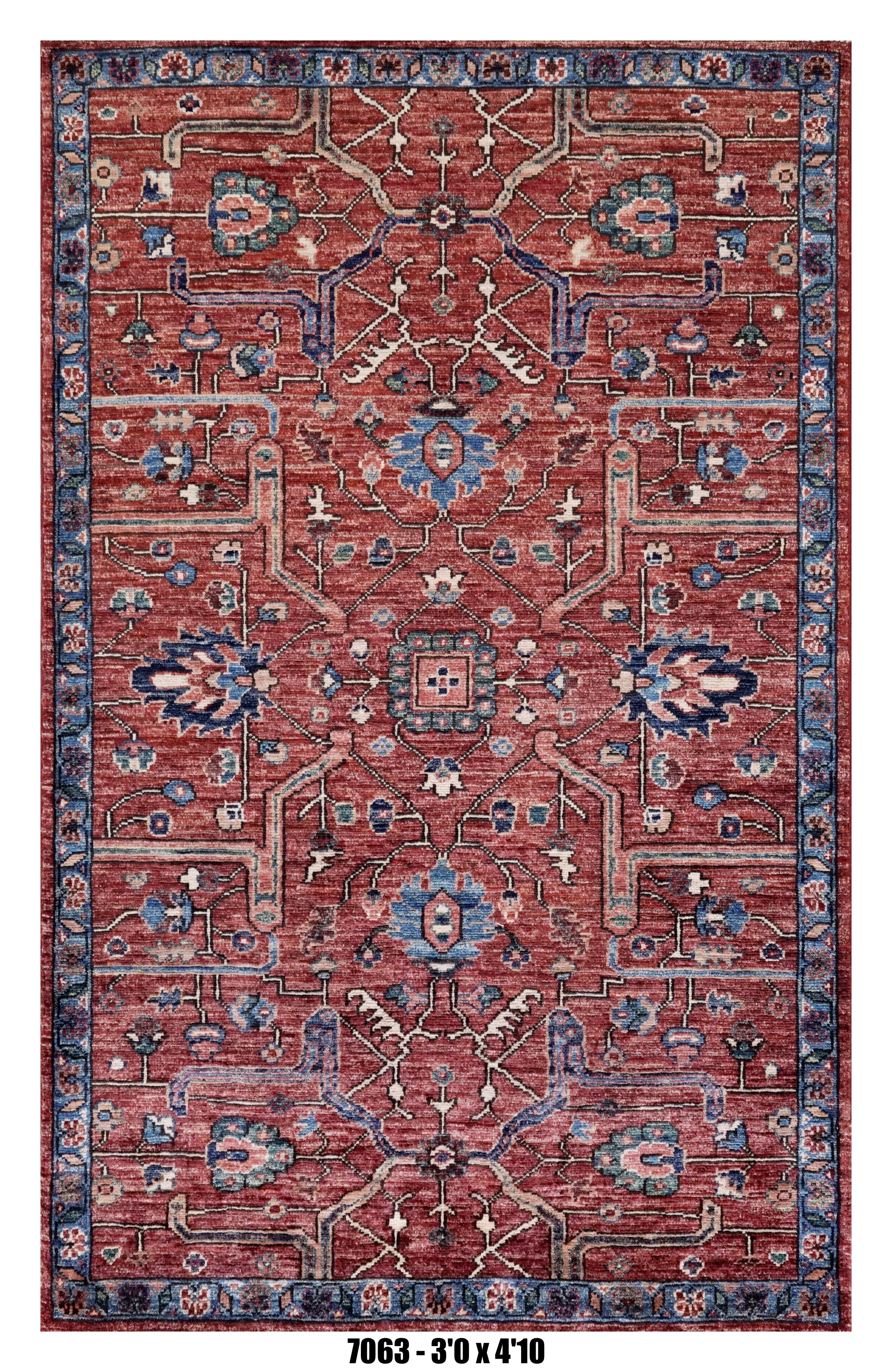 Handmade Afghan Rug — 3x4-5