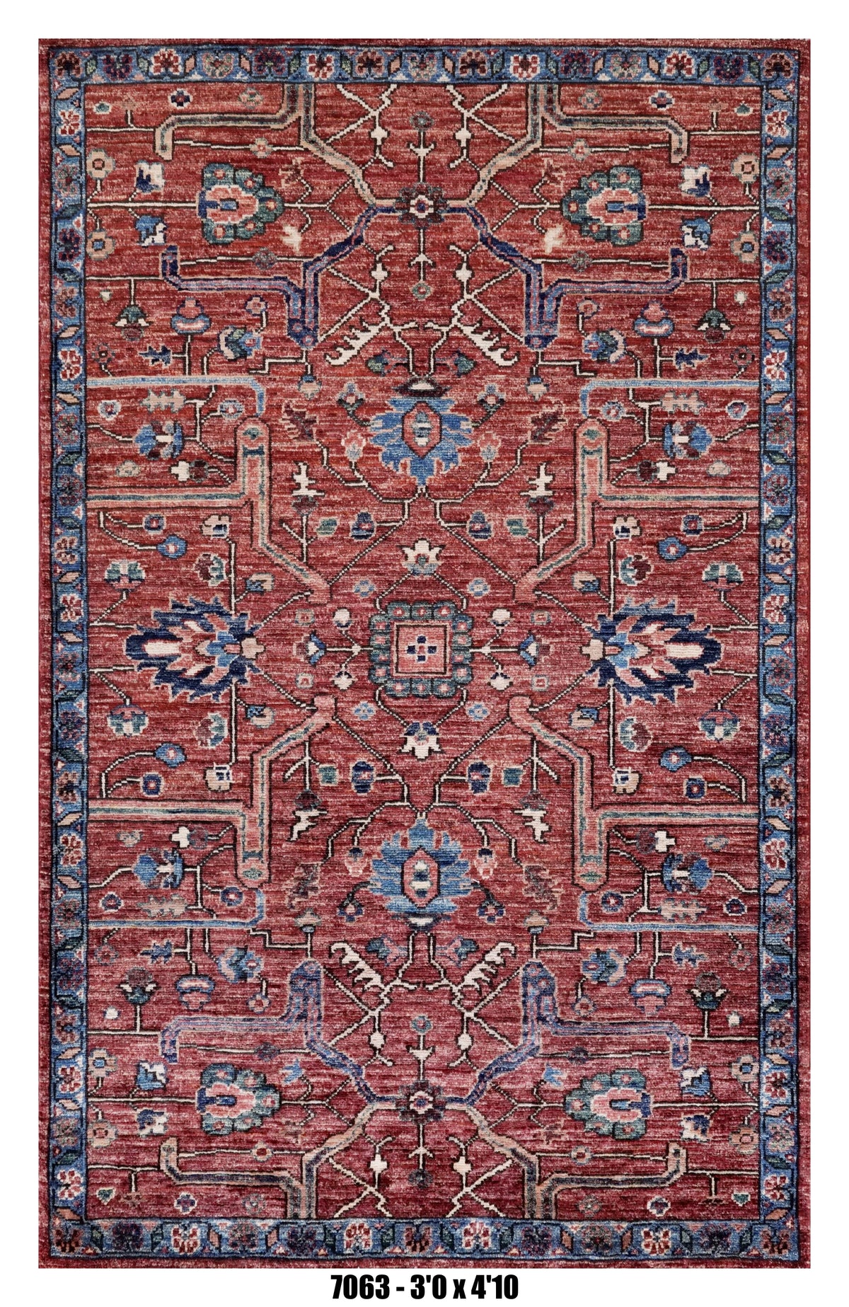 Handmade Afghan Rug — 3x4-5