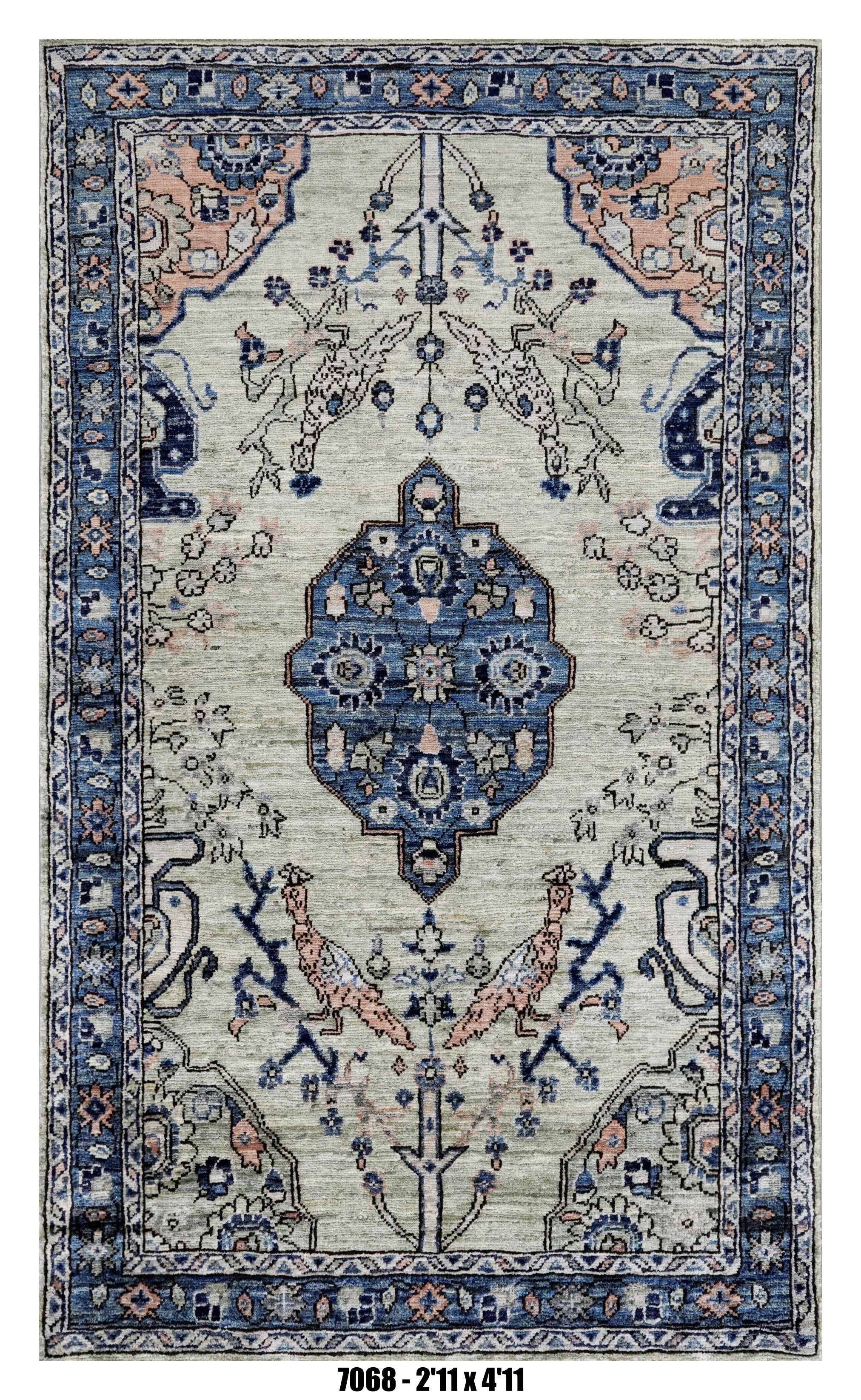 Handmade Afghan Rug — 3x4-5