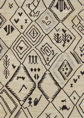 Neutral Brown Tribal Kilim Area Rug – 8'3" x 9'6" –