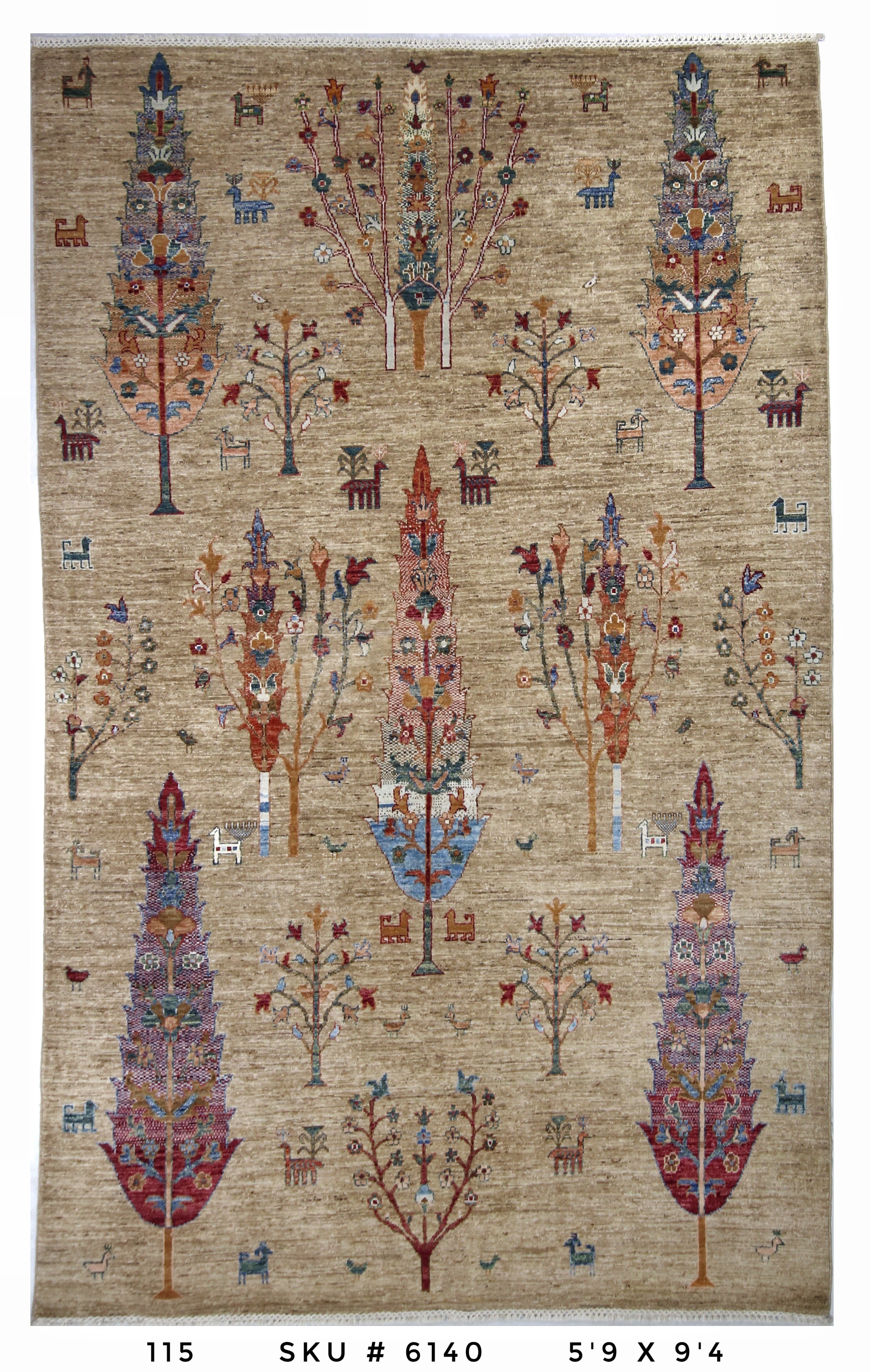 Handmade Afghan Rug — 6x8-9
