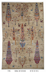 Handmade Afghan Rug — 6x8-9