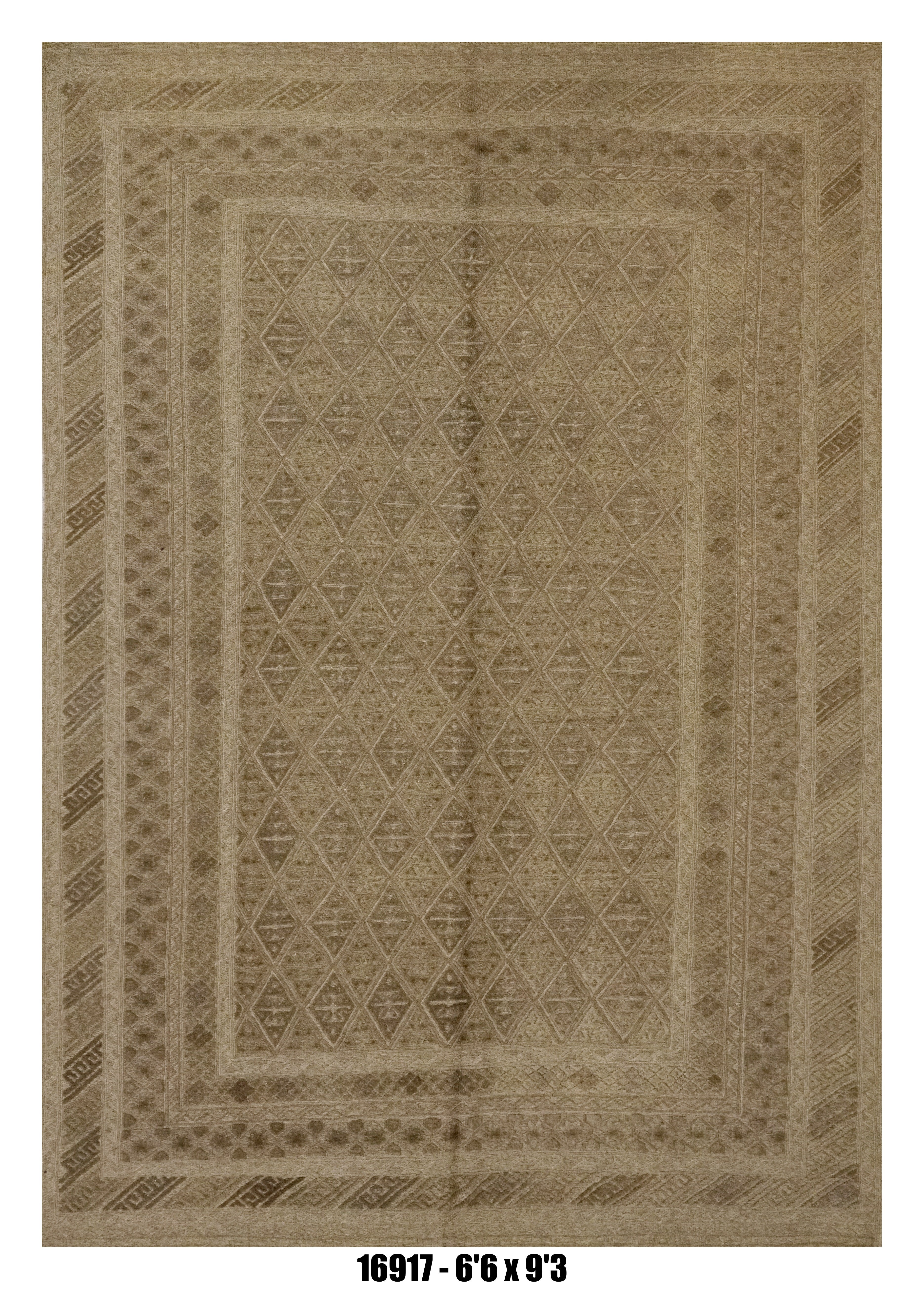 Killim Taupe Brown Textured Area Rug – Tonal Geometric Diamond Design