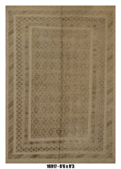 Killim Taupe Brown Textured Area Rug – Tonal Geometric Diamond Design