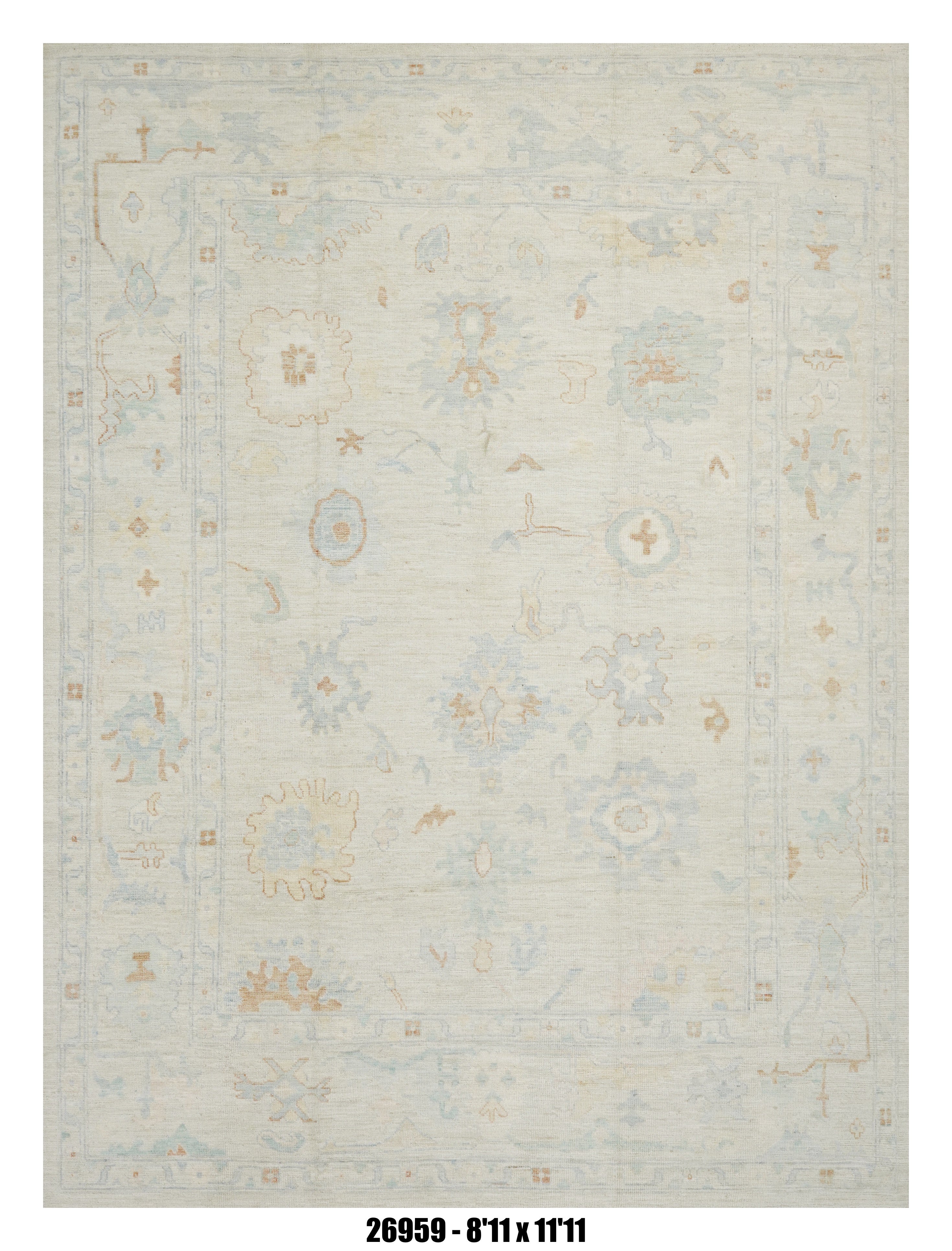 Handmade Afghan Rug — 9x12