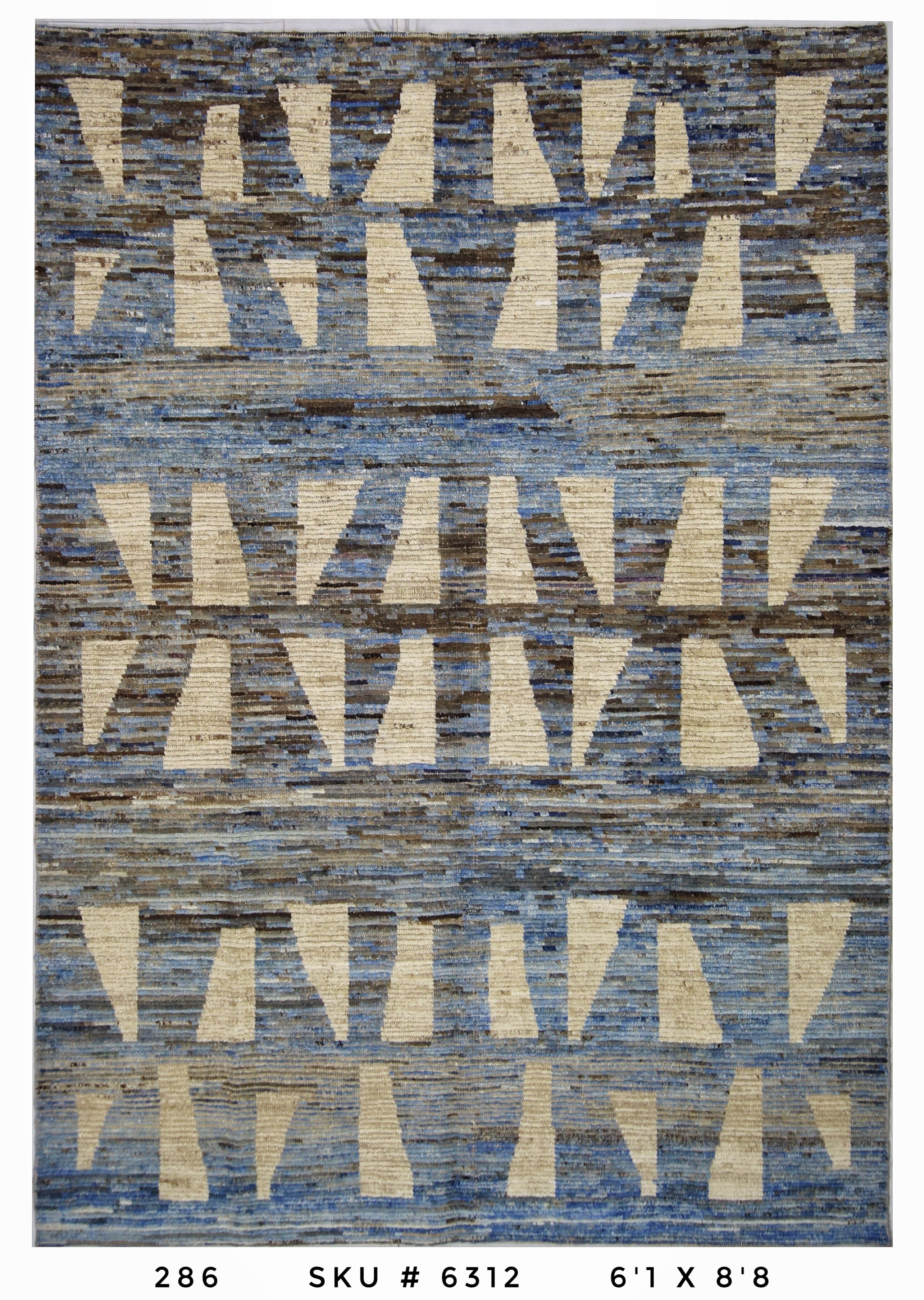 Handmade Afghan Rug — Moroccan 6x8-9
