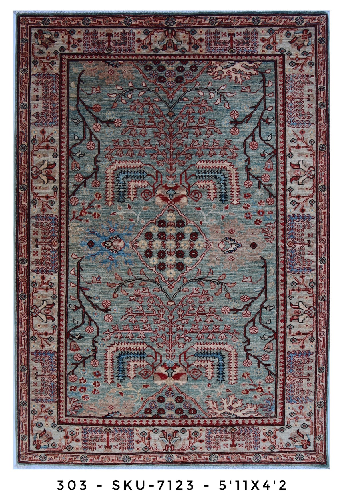 Handmade Afghan Rug — 4x6