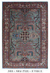 Handmade Afghan Rug — 4x6
