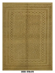 Beige Tonal Geometric Kilim Area Rug
