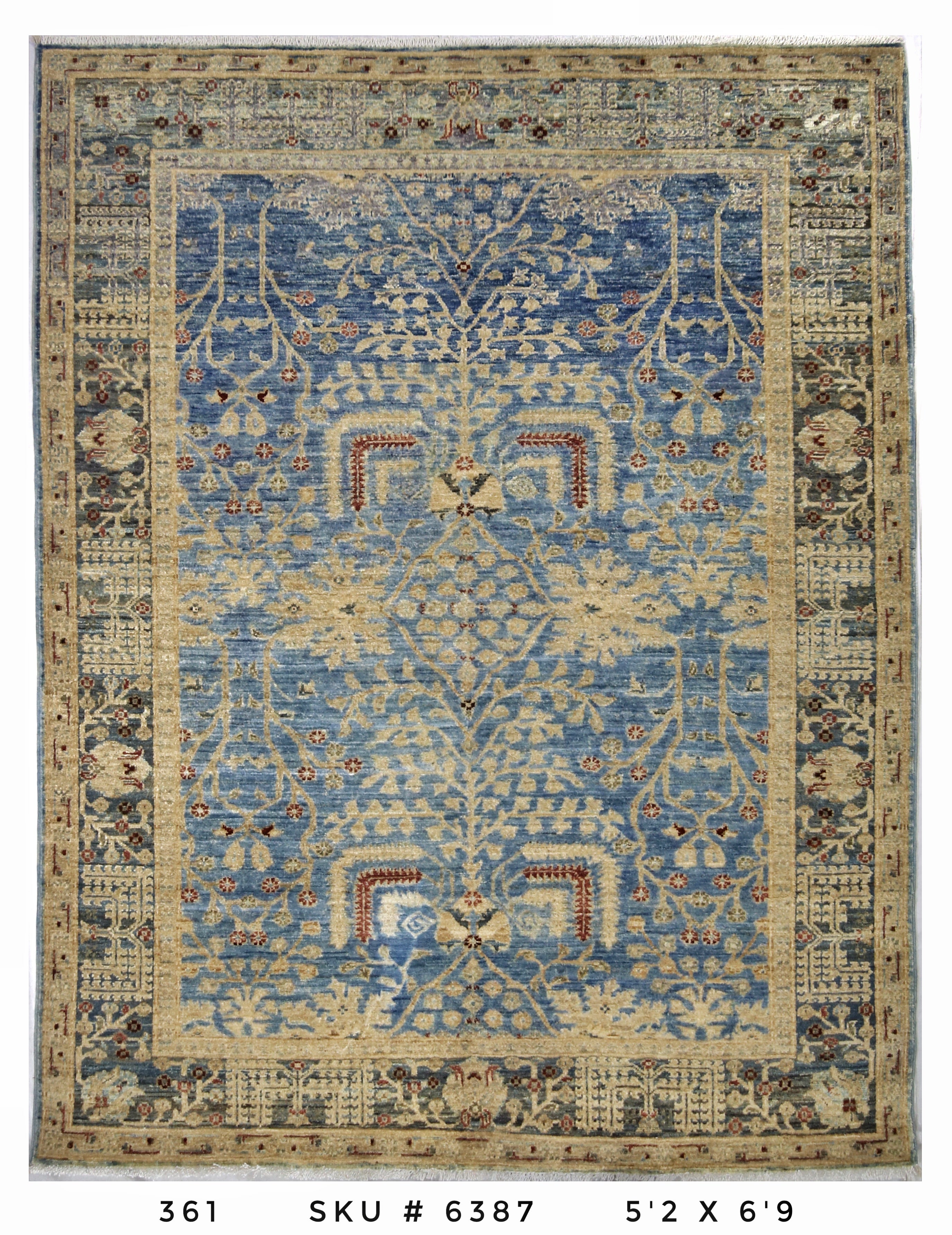 Handmade Afghan Rug — 5x7-8