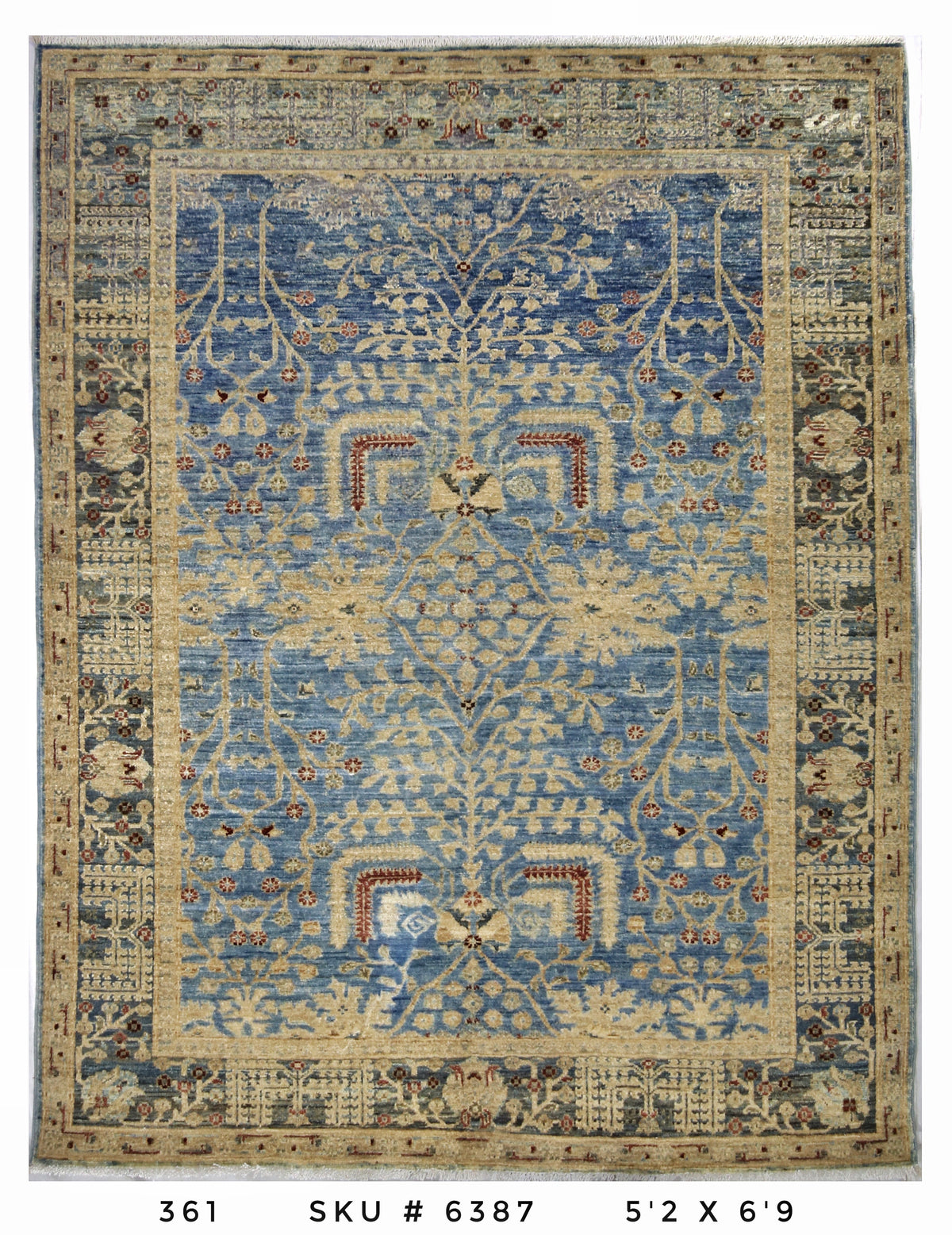 Handmade Afghan Rug — 5x7-8