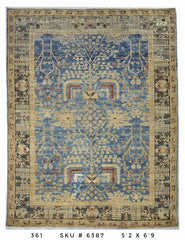 Handmade Afghan Rug — 5x7-8