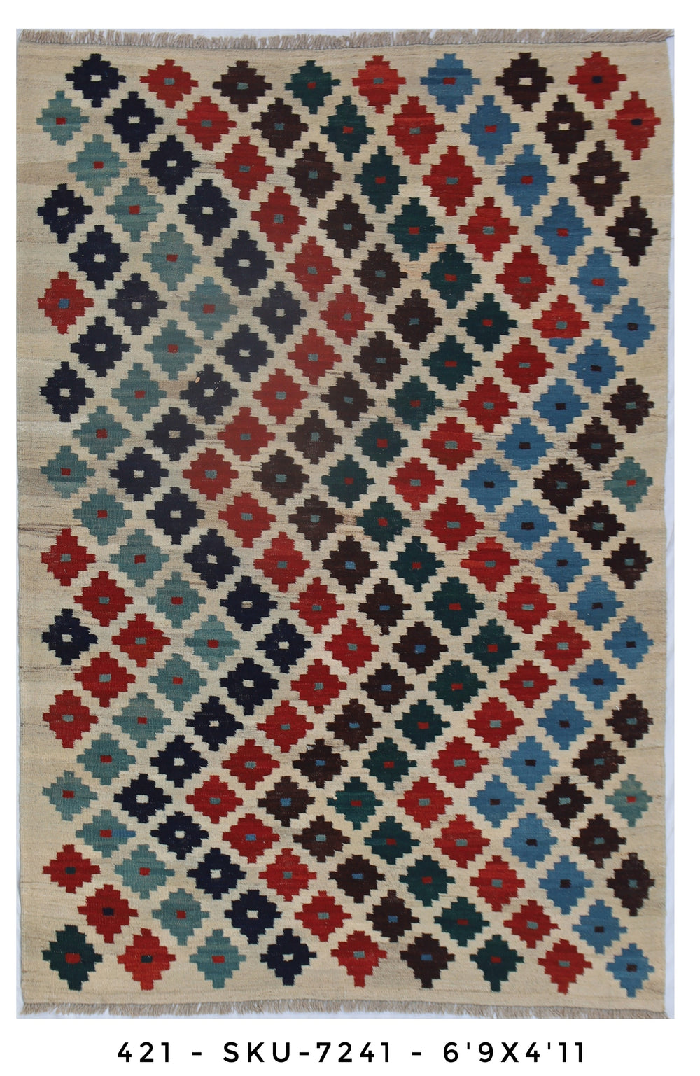 Handmade Afghan Rug — Killim 5x7-8