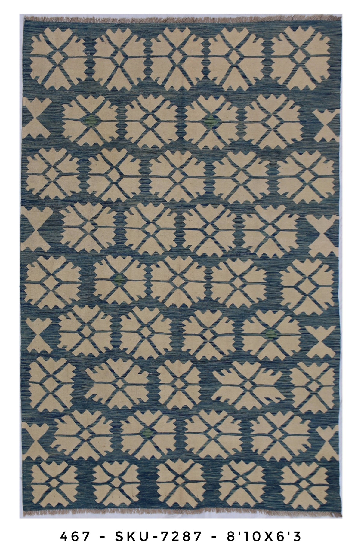 Handmade Afghan Rug — Killim 6x8-9