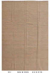 Killim Solid Beige Area Rug – Minimal Neutral Flatweave Design